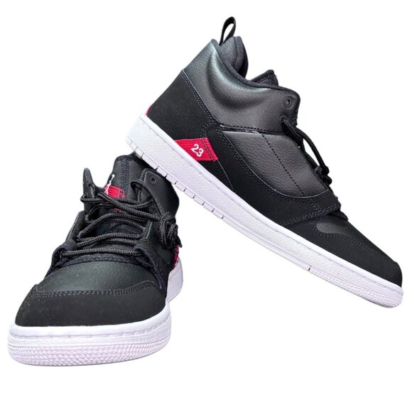 Jordan Fadeaway (GS) Black/White-Gym Red Youth Basketball Shoes Size 7Y - Picture 2 of 7